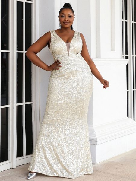 seomiscky plus mesh insert wrap cross sequin prom dress s0h1#, Black 
seomiscky plus mesh insert wrap cross sequin prom dress s0h1#, Black