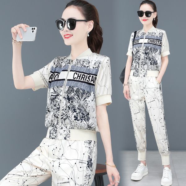 fashion summer 2 piece outfit 2022 new temperament casual sports cardigan short sleeved two piece set tide, Gray
fashion summer 2 piece outfit 2022 new temperament casual sports cardigan short sleeved two piece set tide, Gray