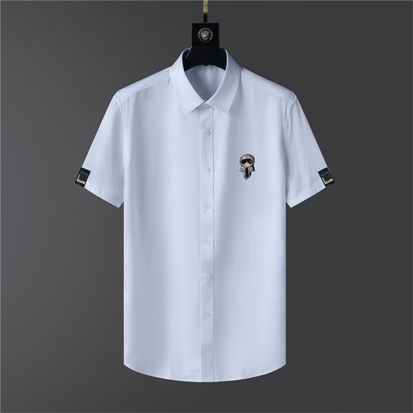 men's casual shirt fashion classic business t-shirt button lapel trim short sleeve 01, White;black
men's casual shirt fashion classic business t-shirt button lapel trim short sleeve 01, White;black