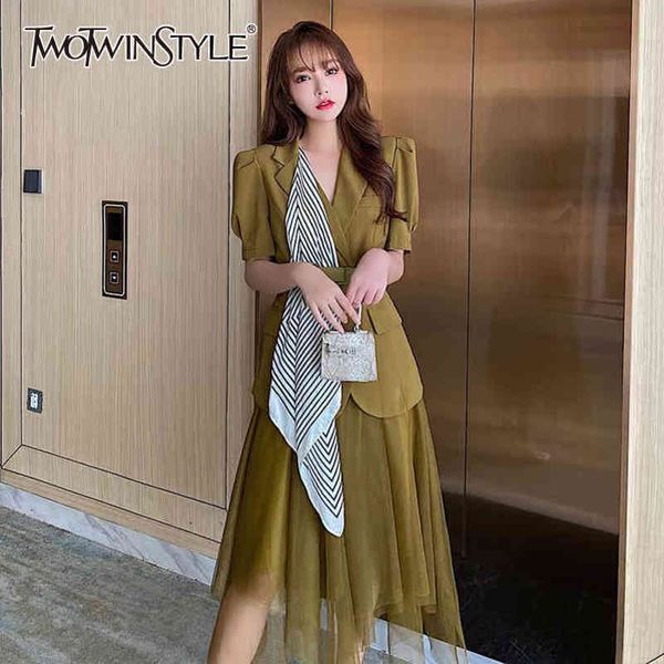 casual patchwork striped two piece set for women notched short sleeve sashes mesh skirts female sets 210423, White
casual patchwork striped two piece set for women notched short sleeve sashes mesh skirts female sets 210423, White