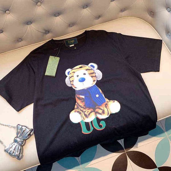 short summer sleeve print earphone tiger loose female t ancient home couple clothes men and women alike, White
short summer sleeve print earphone tiger loose female t ancient home couple clothes men and women alike, White