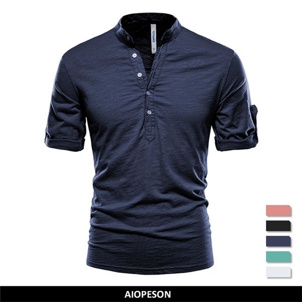 aiopeson stand collar t-shirt men solid color 100% cotton middle sleeve men's t shirts summer quality casual tee shirt male 220427, White;black
aiopeson stand collar t-shirt men solid color 100% cotton middle sleeve men's t shirts summer quality casual tee shirt male 220427, White;black