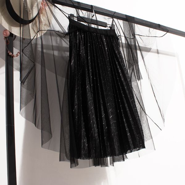 spring autumn elegant skirts womens vintage chiffon pleated skirt elastic high waist casual midi skirt women clothes jupe, Black
spring autumn elegant skirts womens vintage chiffon pleated skirt elastic high waist casual midi skirt women clothes jupe, Black