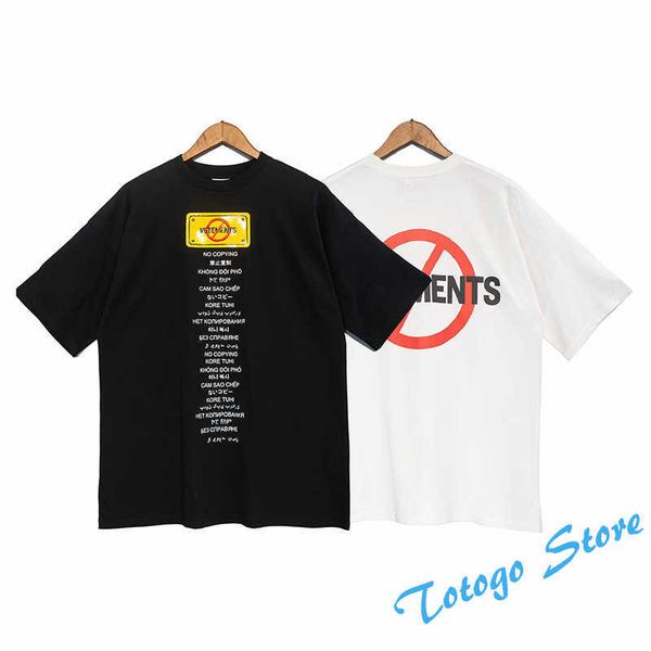2022 summer new fashion vtm t-shirts casual oversized patch high street classic all-match men woman vetements tee simple, White;black
2022 summer new fashion vtm t-shirts casual oversized patch high street classic all-match men woman vetements tee simple, White;black