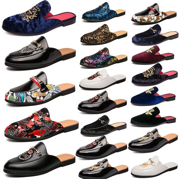 100% leather slippers soft cowhide lazy men slipper luxury designer metal buckle beach sandals mules princetown black blue white classic cas
100% leather slippers soft cowhide lazy men slipper luxury designer metal buckle beach sandals mules princetown black blue white classic cas