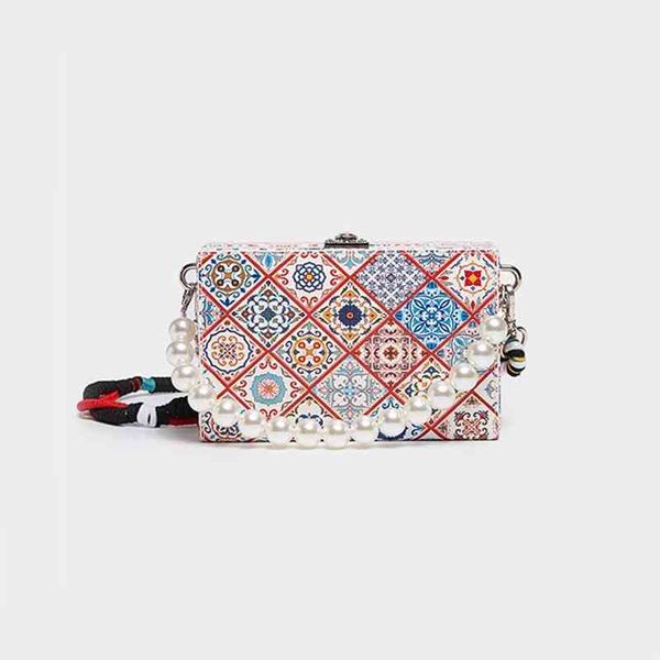 small bag women's printed box bag versatile fashion couple woven single shoulder messenger bag 220617
small bag women's printed box bag versatile fashion couple woven single shoulder messenger bag 220617