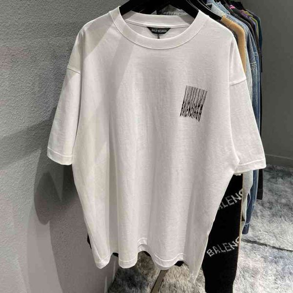 2022 designer bal t shirt zhengruthlessly stable high version b paris classic bar code thread printed loose short sleeve t-shirt for men and, White;black
2022 designer bal t shirt zhengruthlessly stable high version b paris classic bar code thread printed loose short sleeve t-shirt for men and, White;black