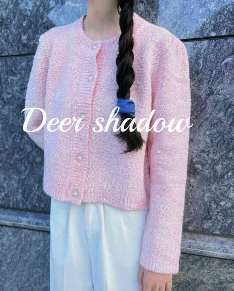 women's knits & tees home early autumn women's pearl button gentle powder knitted cardigan, White
women's knits & tees home early autumn women's pearl button gentle powder knitted cardigan, White