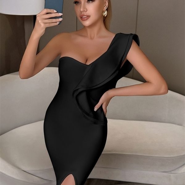 adyce 2022 summer one shoulder women bandage dress celebrity evening party ruffles midi black bodycon club 220507, Black;gray
adyce 2022 summer one shoulder women bandage dress celebrity evening party ruffles midi black bodycon club 220507, Black;gray