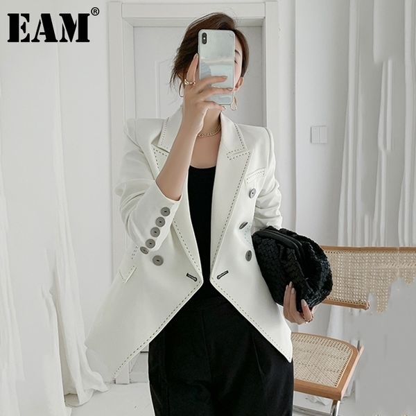 eam women white line split irregular blazer lapel long sleeve loose fit jacket fashion spring autumn 1z409 y201026, White;black
eam women white line split irregular blazer lapel long sleeve loose fit jacket fashion spring autumn 1z409 y201026, White;black