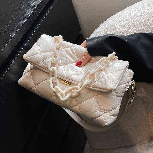 small crossbody messenger bags acrylic chain 2022 pu leather padded quilted women's designer handbag luxury brand shoulder purse g22050
small crossbody messenger bags acrylic chain 2022 pu leather padded quilted women's designer handbag luxury brand shoulder purse g22050