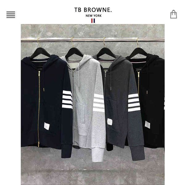 tb new zipper sweater men's hooded couple hoodie spring and autumn casual cardigan slim fit sports jacket trend, Black
tb new zipper sweater men's hooded couple hoodie spring and autumn casual cardigan slim fit sports jacket trend, Black