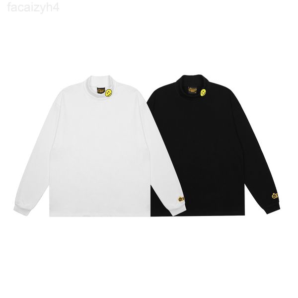 men's t-shirts designer 2021 early autumn new d@ew embroidered smiling face high neck pullover men's and women's long sleeves, White;black
men's t-shirts designer 2021 early autumn new d@ew embroidered smiling face high neck pullover men's and women's long sleeves, White;black
