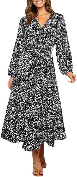 women's long sleeve wrap v neck leopard print dress empire waist ruffle pleated flowy swing midi dress with belt r6ie#, Black;gray
women's long sleeve wrap v neck leopard print dress empire waist ruffle pleated flowy swing midi dress with belt r6ie#, Black;gray