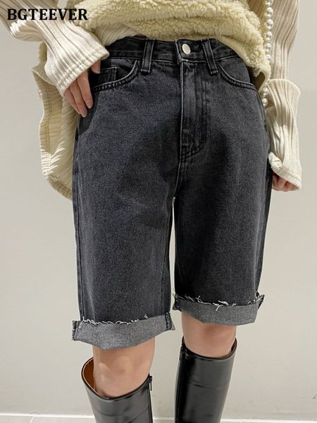 spring summer loose female half denim shorts casual pockets high waist straight women jeans shorts 2022, White;black
spring summer loose female half denim shorts casual pockets high waist straight women jeans shorts 2022, White;black