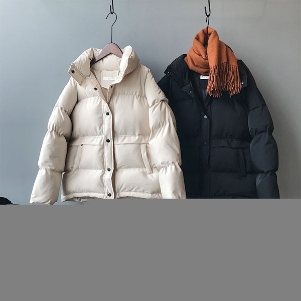 fashion widewaisted women parkas autumn winter stand collar loose cotton wild coat thick warm solid color coats 201026, Black
fashion widewaisted women parkas autumn winter stand collar loose cotton wild coat thick warm solid color coats 201026, Black