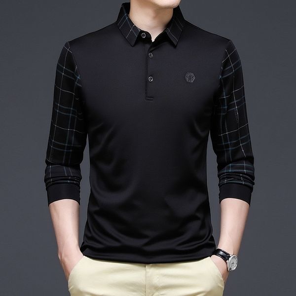 ymwmhu solid men korean fashion clothing long sleeve casual fit slim man polo shirt button collar 220725, White;black
ymwmhu solid men korean fashion clothing long sleeve casual fit slim man polo shirt button collar 220725, White;black