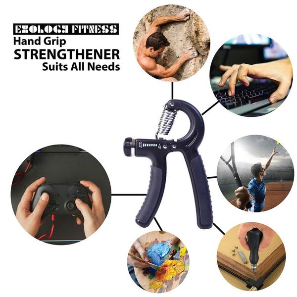 5-60 kg grip strengthener exerciser adjustable hand grips strengthener with stainless steel spring for strong wrists fingers forearm hands
5-60 kg grip strengthener exerciser adjustable hand grips strengthener with stainless steel spring for strong wrists fingers forearm hands