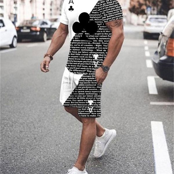 summer poker 3d printing men s t shirt shorts suit sportswear o neck short sleeved 220621, Gray
summer poker 3d printing men s t shirt shorts suit sportswear o neck short sleeved 220621, Gray