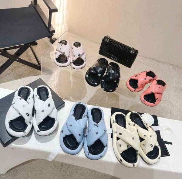 letter cross slippers cloud sandals luxury designer women shoes leather upper sheepskin foot leather outsole, Black
letter cross slippers cloud sandals luxury designer women shoes leather upper sheepskin foot leather outsole, Black