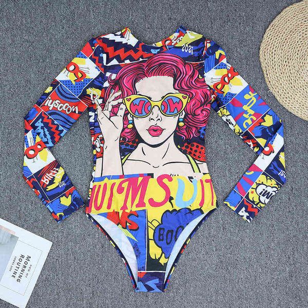 one-piece swimsuit 2022 women's sports long sleeve sunscreen color printed surfing, White;black
one-piece swimsuit 2022 women's sports long sleeve sunscreen color printed surfing, White;black