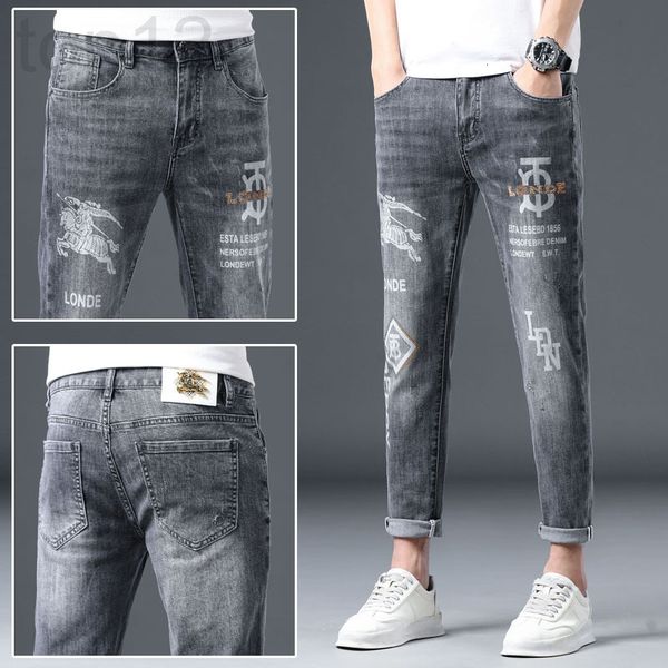 men's jeans designer european fashion drill cropped jeans men's 2022 summer new grey printing slim elastic pants reo8, Blue
men's jeans designer european fashion drill cropped jeans men's 2022 summer new grey printing slim elastic pants reo8, Blue