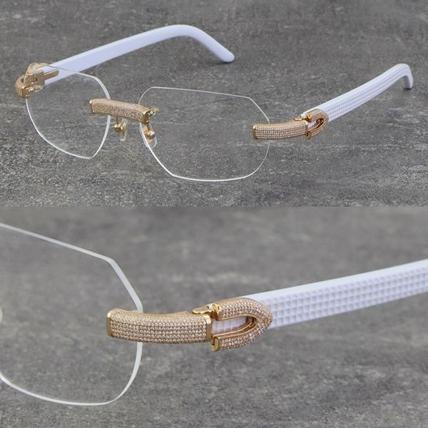 wholesale white plank arms metal rimless frames designer 1164 grain micro-paved diamond set classical model glasses eyewear men women 18k go, Silver
wholesale white plank arms metal rimless frames designer 1164 grain micro-paved diamond set classical model glasses eyewear men women 18k go, Silver