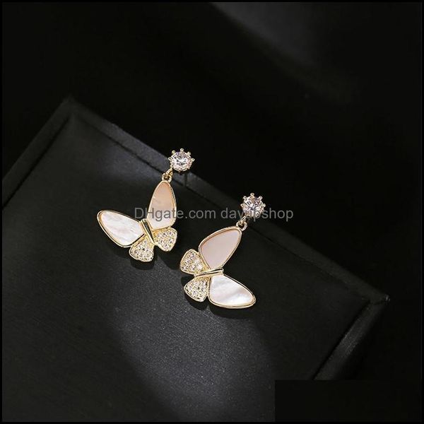 dangle chandelier korean fashion temperament women high-end zircon butterfly earrings jewelry 18k gold plated luxury shell dayupshop dhcfp, Silver
dangle chandelier korean fashion temperament women high-end zircon butterfly earrings jewelry 18k gold plated luxury shell dayupshop dhcfp, Silver