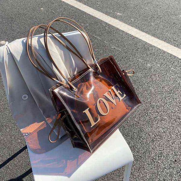large capacity transparent bag women fashion popular handbag korean versatile beach swimming jelly shoulder bag 220514
large capacity transparent bag women fashion popular handbag korean versatile beach swimming jelly shoulder bag 220514
