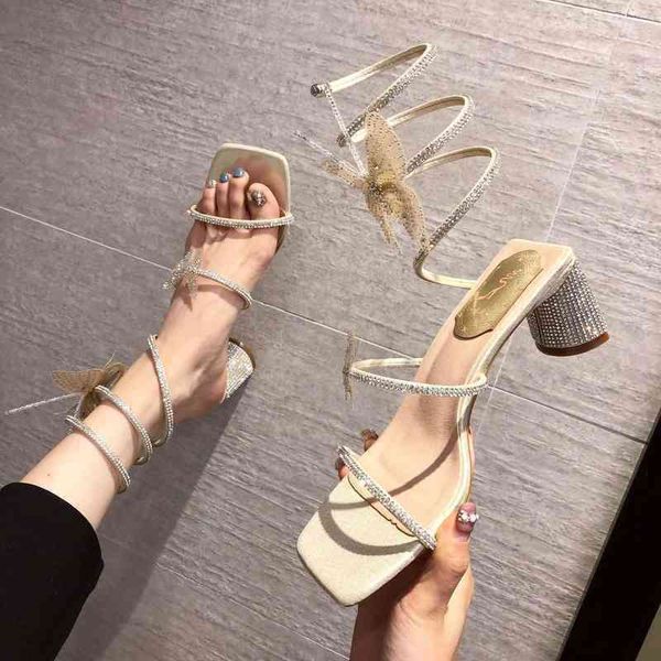 sandals designer women square toe high heels fairy geomantic luxury rhinestones butterfly twining chunky heeled slippers 220304, Black
sandals designer women square toe high heels fairy geomantic luxury rhinestones butterfly twining chunky heeled slippers 220304, Black
