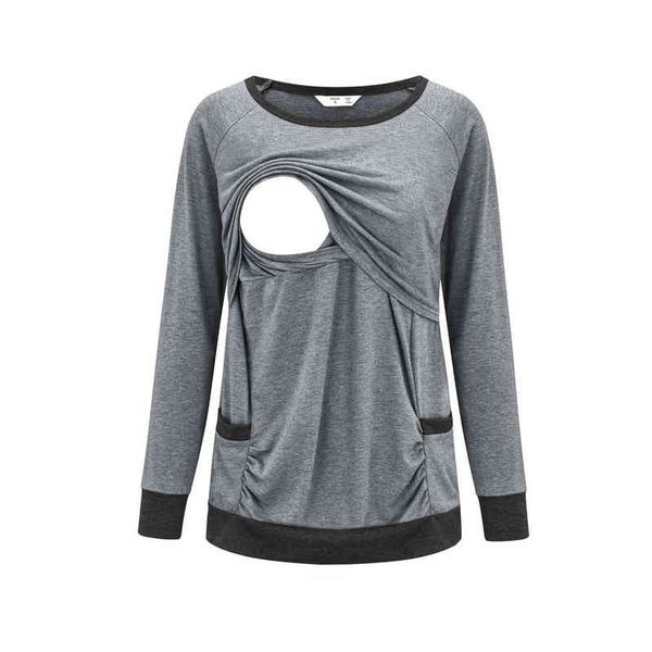 new women maternity breastfeeding t-shirt clothing for pregnant o-neck solid long sleeves nursing l220801, White
new women maternity breastfeeding t-shirt clothing for pregnant o-neck solid long sleeves nursing l220801, White