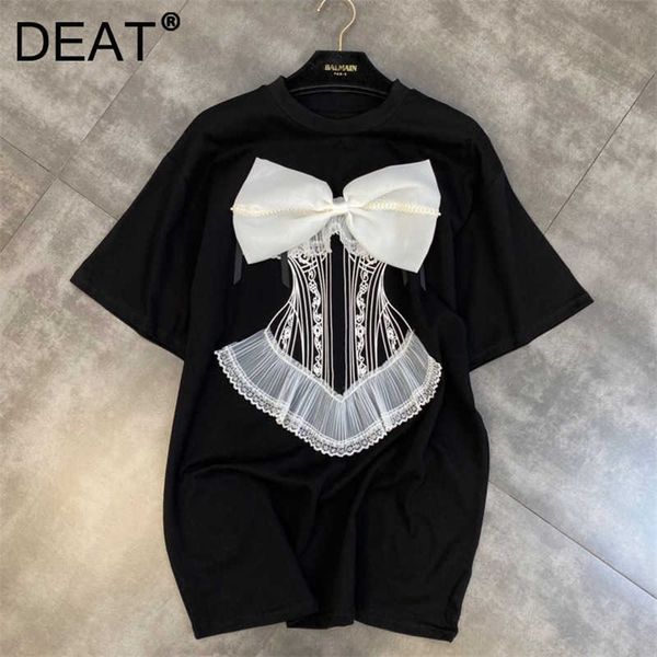 deat women three-dimensional big bow t-shirt solid color round neck short sleeve fashion spring summer 11d1499 210709, White
deat women three-dimensional big bow t-shirt solid color round neck short sleeve fashion spring summer 11d1499 210709, White