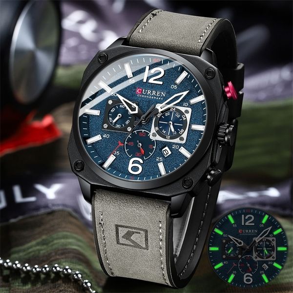 curren 8398 mens watch fashion waterproof male multifunction chronograph clock leather six needle calendar quartz watches 220526, Slivery;brown
curren 8398 mens watch fashion waterproof male multifunction chronograph clock leather six needle calendar quartz watches 220526, Slivery;brown