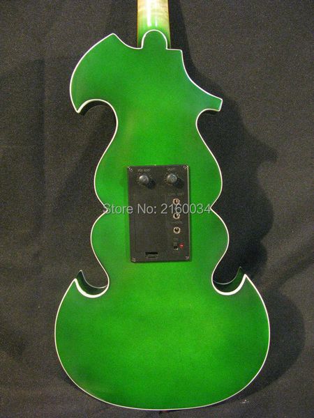 green model 4/4 electric violin +acoustic violin #6058 
green model 4/4 electric violin +acoustic violin #6058
