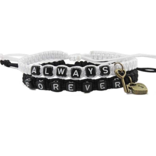 beaded, strands always forever letter strap woven bracelet with key love lock bracelets for lovers couples boyfriend girlfriend gift, Black
beaded, strands always forever letter strap woven bracelet with key love lock bracelets for lovers couples boyfriend girlfriend gift, Black
