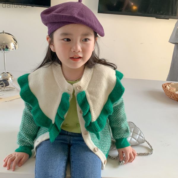 milancel 2022 girls sweaters single breast children knitting ruffle collar girls vests l220803, Blue
milancel 2022 girls sweaters single breast children knitting ruffle collar girls vests l220803, Blue