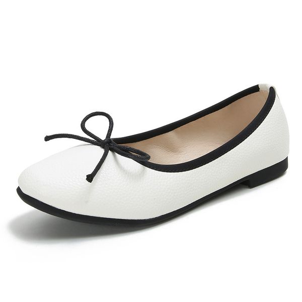 new round toe soft leather bow square toe shallow mouth ballet flats women's flat shoes, Black
new round toe soft leather bow square toe shallow mouth ballet flats women's flat shoes, Black