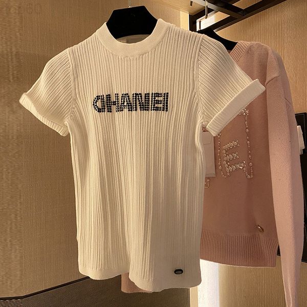 women's sweaters designer 2022 summer slim knit women's shirt with round sleeves pgjq, White;black
women's sweaters designer 2022 summer slim knit women's shirt with round sleeves pgjq, White;black