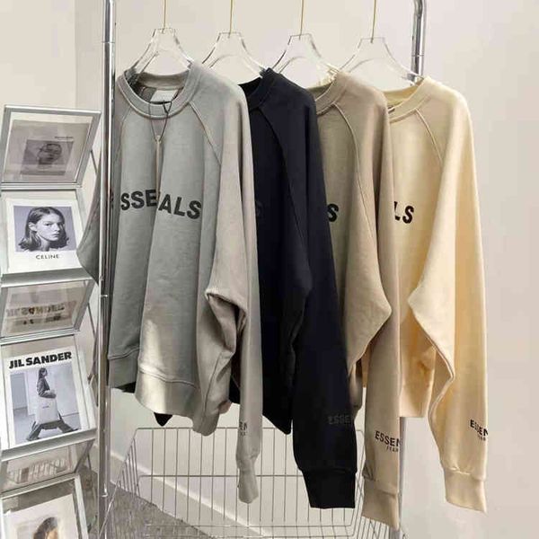 2022e fashion brand men's and women's sweater factory direct sales 2022 spring new double line sleeve ess loose, Black
2022e fashion brand men's and women's sweater factory direct sales 2022 spring new double line sleeve ess loose, Black