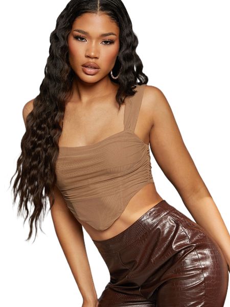 asymmetrical hem mesh wide strap 51lq#, White
asymmetrical hem mesh wide strap 51lq#, White