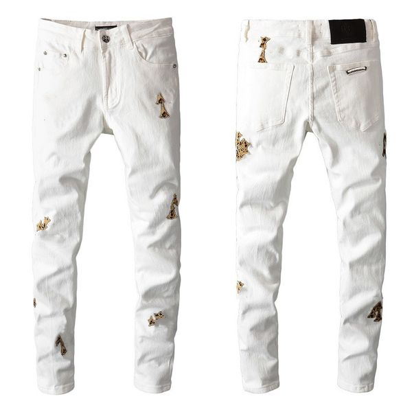 2022 mens jeans designer jeans jean fit washed motocycle denim panelled christmas plus street trend zipper chain decoration ripped stretch n, Blue
2022 mens jeans designer jeans jean fit washed motocycle denim panelled christmas plus street trend zipper chain decoration ripped stretch n, Blue