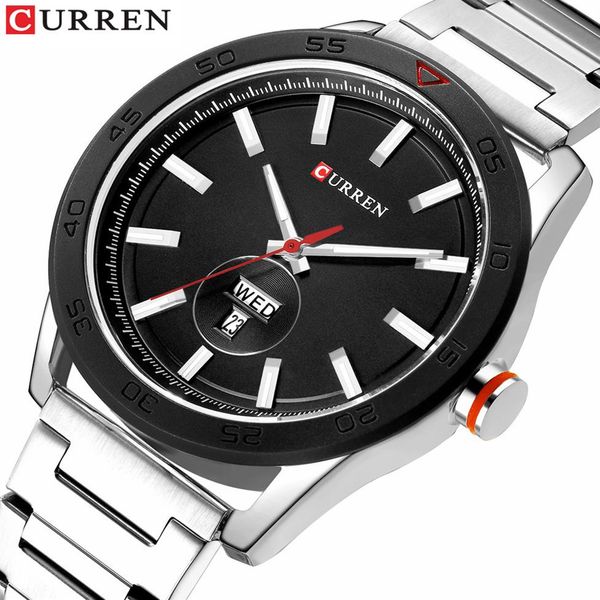 curren male clock classic silver watches for men military quartz stainless steel wristwatch with calendar fashion business style302v, Slivery;brown
curren male clock classic silver watches for men military quartz stainless steel wristwatch with calendar fashion business style302v, Slivery;brown