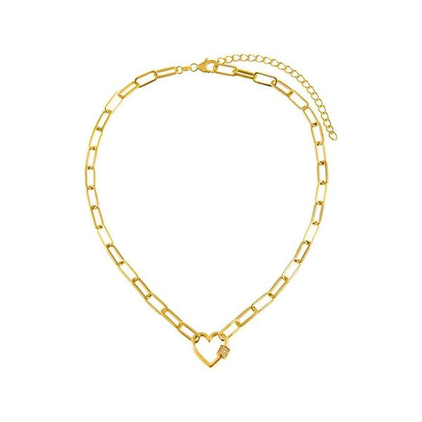 pendant necklaces heart shape for women multilayer paperclip chain necklace collier femme fine jewelry, Silver
pendant necklaces heart shape for women multilayer paperclip chain necklace collier femme fine jewelry, Silver