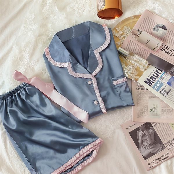 qweek silk pajamas for women room wear pijamas femme short sleeve homewear summer sleepwear kawaii pyjamas mujer japanese style t200701, Black;red
qweek silk pajamas for women room wear pijamas femme short sleeve homewear summer sleepwear kawaii pyjamas mujer japanese style t200701, Black;red