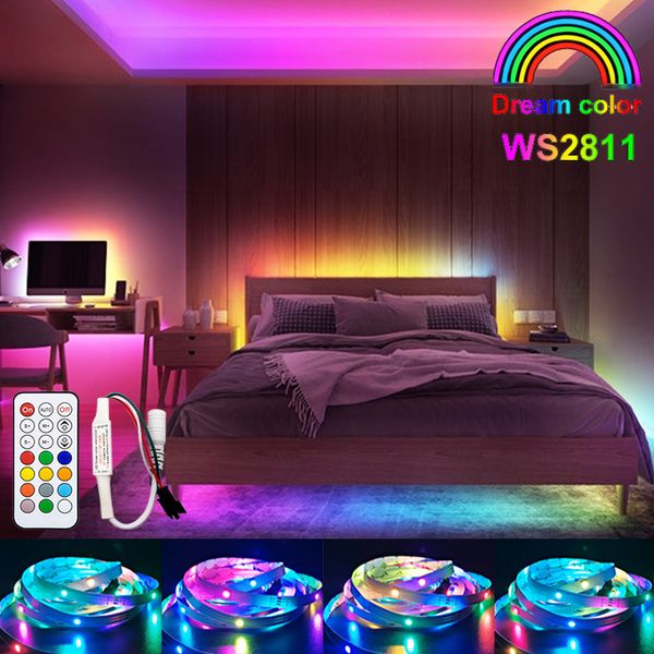 5-30m dream color led tv strip rgb ic led strips ws2811 backlight deskwall room 21key plug us/eu/au/uk
5-30m dream color led tv strip rgb ic led strips ws2811 backlight deskwall room 21key plug us/eu/au/uk