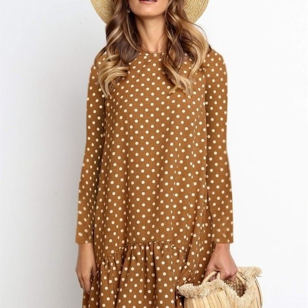midi long sleeve polka dot women vestidos autumn winter party plus size vintage elegant mini office dress y200805, Black;pink
midi long sleeve polka dot women vestidos autumn winter party plus size vintage elegant mini office dress y200805, Black;pink
