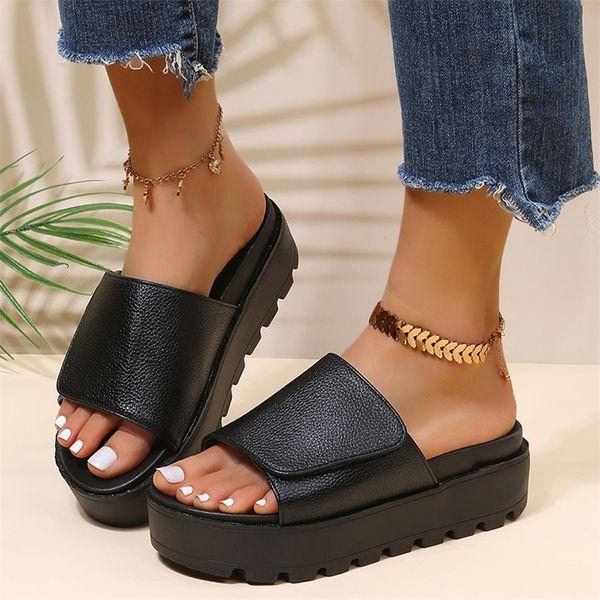 rimocy black pu leather platform slipper plus size 43 thick soled sandals woman summer nonslip slides shoes female 220623
rimocy black pu leather platform slipper plus size 43 thick soled sandals woman summer nonslip slides shoes female 220623