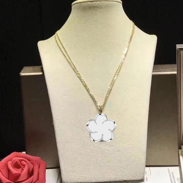 design luxury jewelry women necklace stainless steel fashion four leaf clover shell long chain pendant 18k gold plated ladies necklaces gift, Silver
design luxury jewelry women necklace stainless steel fashion four leaf clover shell long chain pendant 18k gold plated ladies necklaces gift, Silver