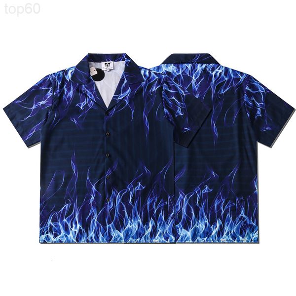 men's casual shirts designer male and female couples spring summer youth blue flame digital printing br casual lapel short sleeve shirt, White;black
men's casual shirts designer male and female couples spring summer youth blue flame digital printing br casual lapel short sleeve shirt, White;black