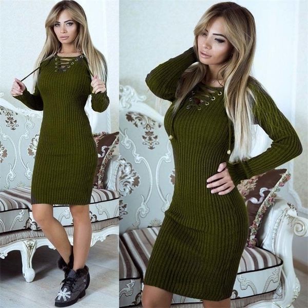 2019 autumn knitted dress women long sweater dress female sweaters ladies long sleeve sweater winter bandage long sweater women t200101, White;black
2019 autumn knitted dress women long sweater dress female sweaters ladies long sleeve sweater winter bandage long sweater women t200101, White;black
